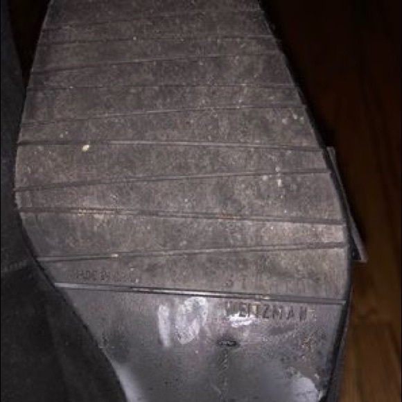 Stuart Weinstein Black Suede Block Heels with Silver Buckle - Picture 7 of 7